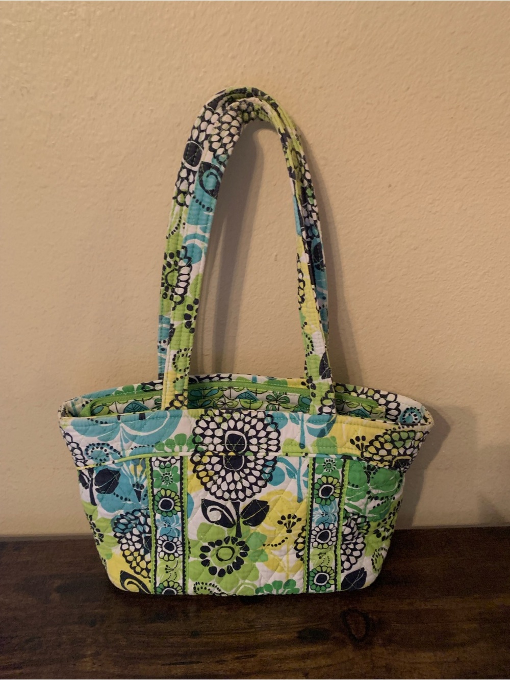Vera Bradley Quilted Floral Tote Bag - Green Multi